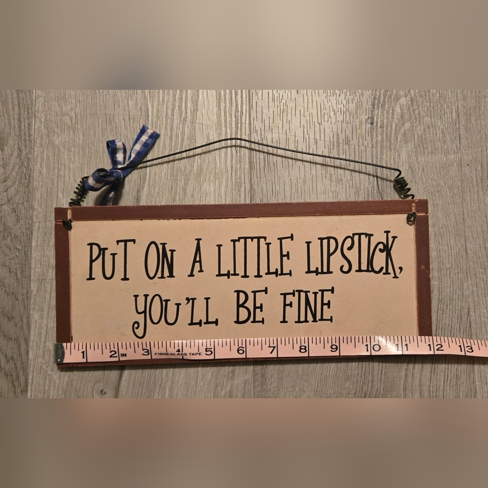 Charming Cream and Brown Wall Sign